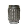 US SHIP 1.75" (44mm) ID x 6" (152mm) OL Exhaust Flex Pipe Stainless Steel Interlock Coupling view 1