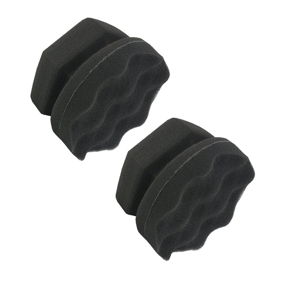 Unomor 2pcs Wave Pattern Car Tire Wax Sponge Tire Shine Applicator Car Wash Sponge