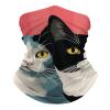 JTMVNKG Black And White CatFace Scarf Face Cover Scarf Custom Face Mask Headwear Bandana Warmer Balaclava Headband for Fishing, Hunting,Yard Work view 2