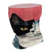 JTMVNKG Black And White CatFace Scarf Face Cover Scarf Custom Face Mask Headwear Bandana Warmer Balaclava Headband for Fishing, Hunting,Yard Work view 3