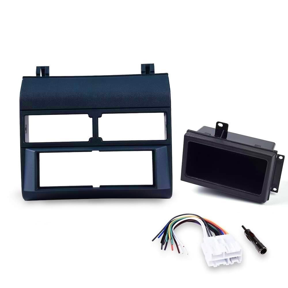 LQI Trucks Car Stereo Radio Dash Kit Antenna Harness Compatible with Chevy Crew Cab Dually 1992 1993 1994 GMK333BU,Metra 99-3000R, GMP333, GM1482GRB (Blue)