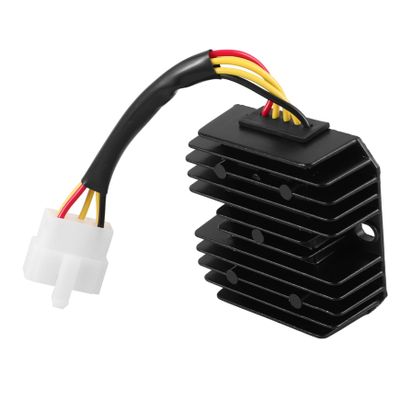 Alipis Motorcycle Regulator Motorcycle Supplies Motorcycle Rectifier Regulator Rectifier Voltage Regulator Universal Rectifier Kit Stabilizer Kit Stabilizer for Motorcycle Black Plastic