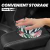 Car Trash Can Hanging, Green Palm Leaves Tropical Flowers Jungle Hibiscus Waterproof Auto Garbage Bin Universal Vehicle Waste Container, 3.5L Capacity view 4