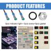 ZIMISI 5PCS 6MM 1/4" LED Indicator Light, AC/DC 12-24V Waterproof IP66 Dash Lights, Metal Flat Head Signal Pilot Lamp with 145mm Wire, 12V LED Light for Cars Trucks Boats (Green) view 4