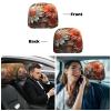 WLKSNBVD 2 PCS Car Seat Headrest Cover Universal Orange Flowers Car Head Rest Protector Stretch Breathable Dust Cover Wrap Protection for Auto Front Seat Rest Decoration view 3