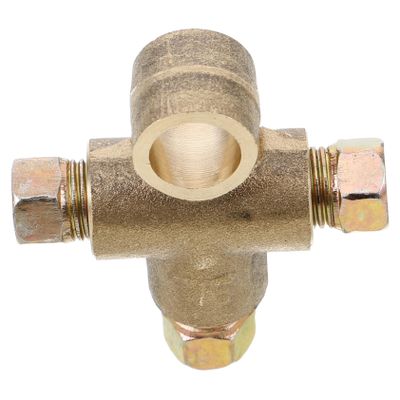 HAPINARY Line Tee Fitting Industrial-grade Brass Tee Connector M10 Thread Easy to Use