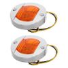 PLAFOPE 2pcs Truck Side Lights Led Round Signal Lights Caution Function for Rv Trailer Boat Semi Truck Easy Installation view 1