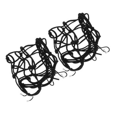 Cabilock 2pcs Elastic Vehicle Cargo Net for Secure Storage of Motorcycle Gear and Helmets Versatile Stretchable Mesh Netting with Convenient Hooks for Bikes and Trailers for Luggage and