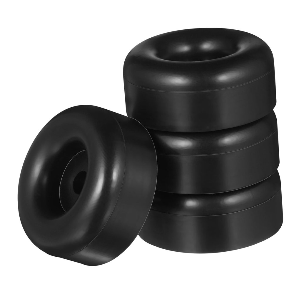 Hemobllo 4pcs Trailer Ramp Door Rubber Bumpers Round Replacement Rubber Bumper for Car Trailer Accessories Easy Setup