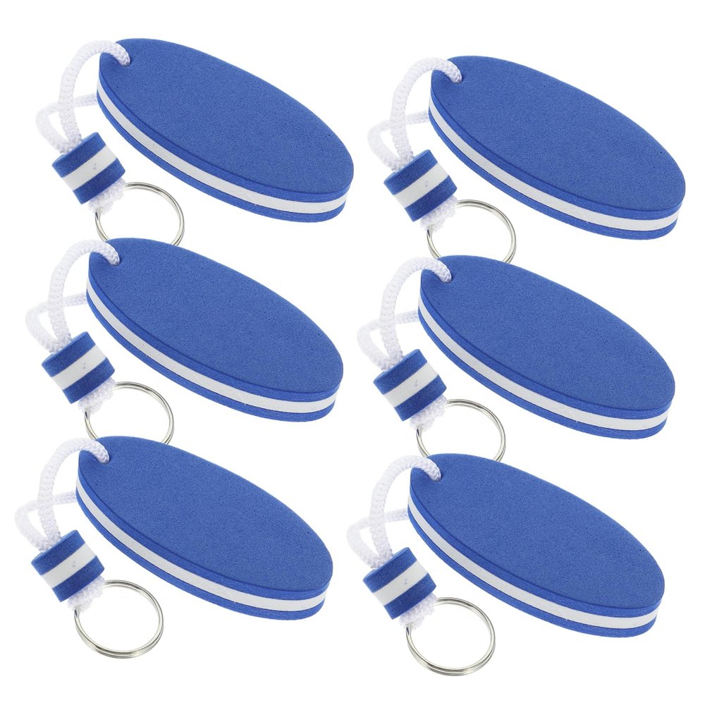 Toddmomy 6pcs Eva Floating Keychains with Surfboard Pendant Water Holders for Boating Fishing Rafting and Outdoor Sports Durable and Easy to Store