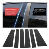 6PCS Car Door Window Pillar Decal PC Mirror Gloss Black Trim Replacement for 20102020 view 4