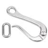 KJAOYU Heavy Duty Rope Connector Snap Hook, 4in Stainless Steel Winch Strap Hook with Quick Release Link Perfect for Marine Boat, Towing, and Luggage Applications Easy to Use and Install view 1