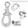 KJAOYU Heavy Duty Rope Connector Snap Hook, 4in Stainless Steel Winch Strap Hook with Quick Release Link Perfect for Marine Boat, Towing, and Luggage Applications Easy to Use and Install view 2