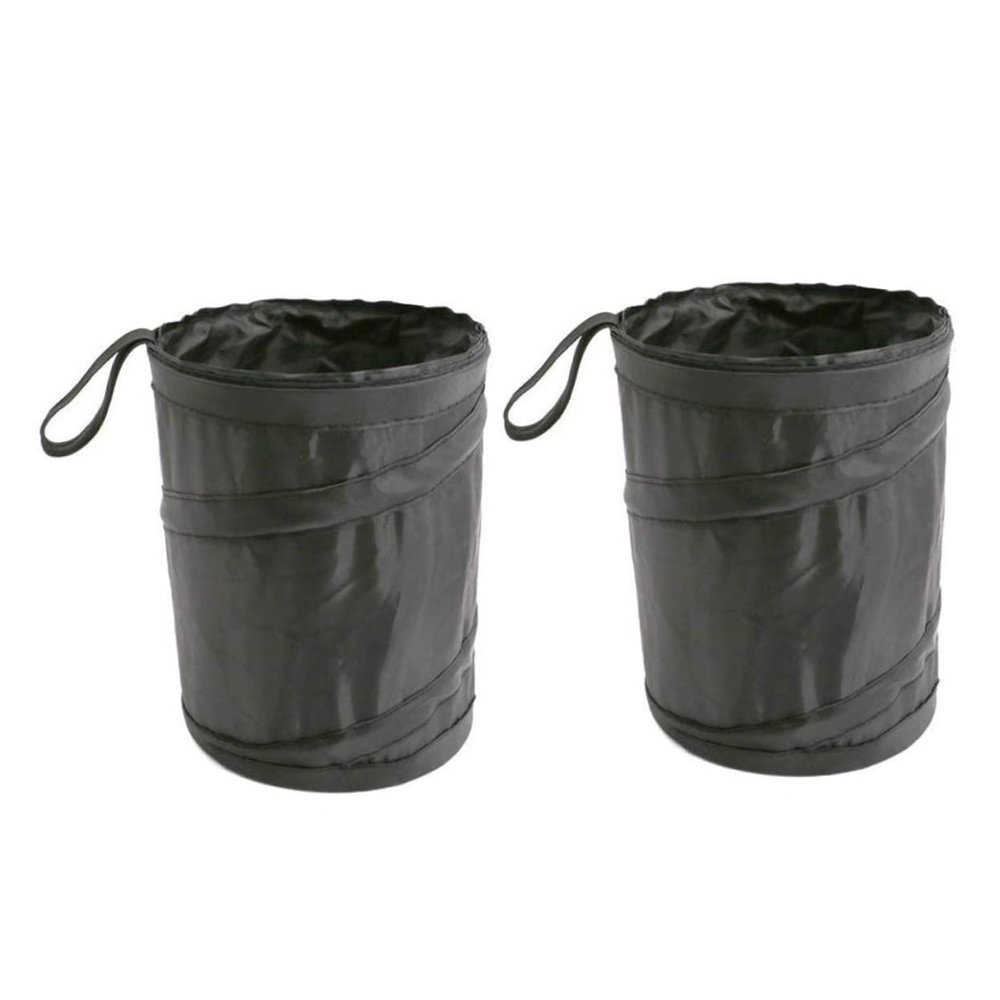 HEALLILY 2pcs Portable Car Garbage Bins Foldable Storage Bags for Organizing Trash Toys Drinks Leak Spacious Car Organizers