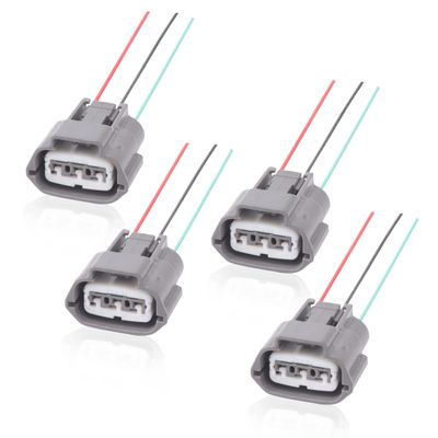 BEMOFRLAY 4pcs Ignition Coil Connector Plug Wiring Harness Pigtail 3 Wire Female Fit for Nissan Altima Sentra for Infiniti for Suzuki J48817102