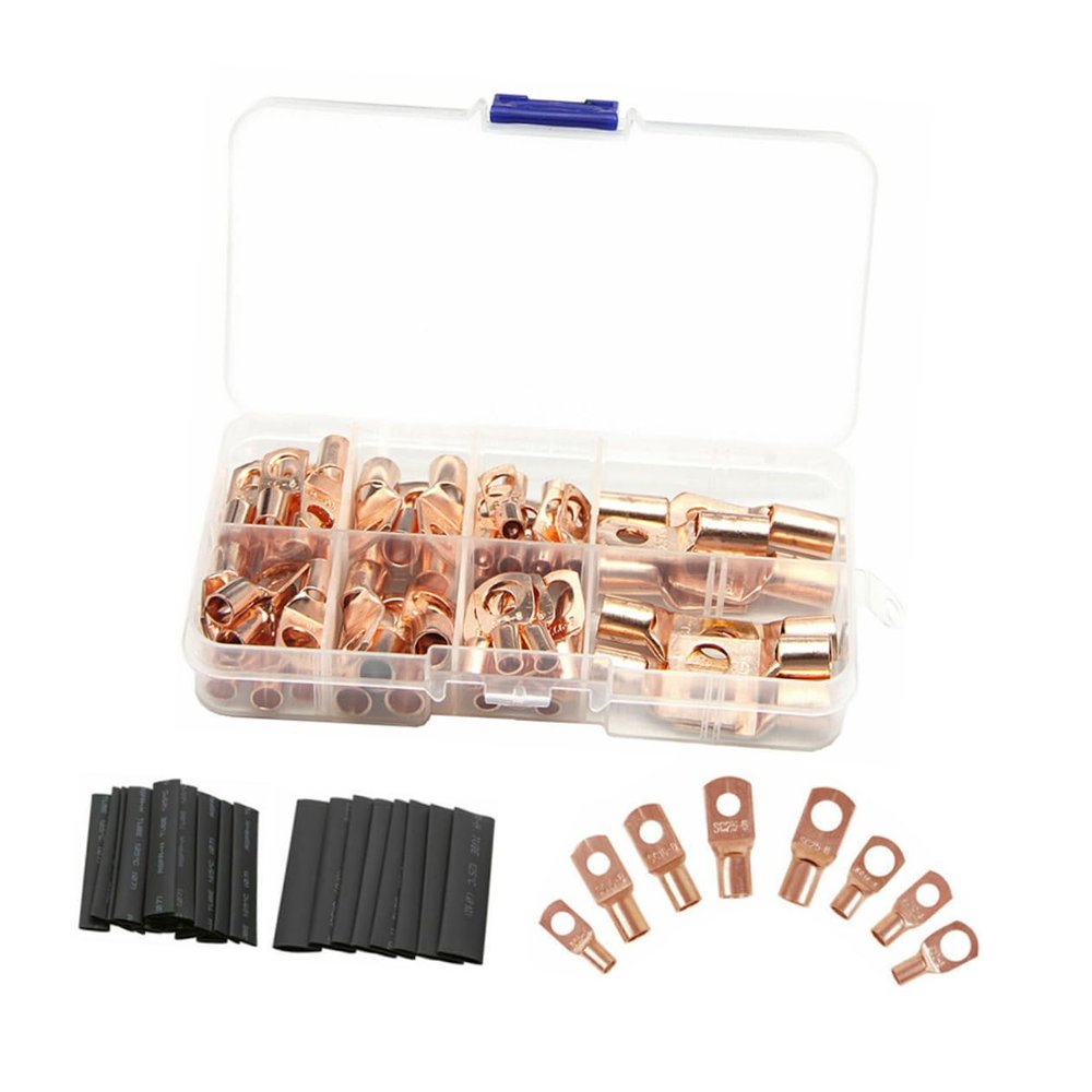 MUELODSIC 140pcs Complete Car Terminals Connector Copper Terminals Heat Shrink Wire Repairing Car Accessories High Conductivity