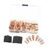 MUELODSIC 140pcs Complete Car Terminals Connector Copper Terminals Heat Shrink Wire Repairing Car Accessories High Conductivity view 1