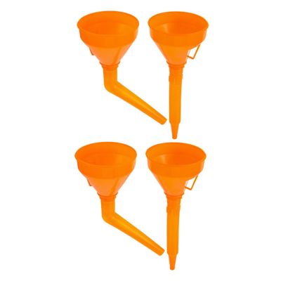 Luxshiny Oil Filter Funnel Kit 4pcs Universal Funnels for Gasoline Motor Oil Coolant Elbow Pipe Style