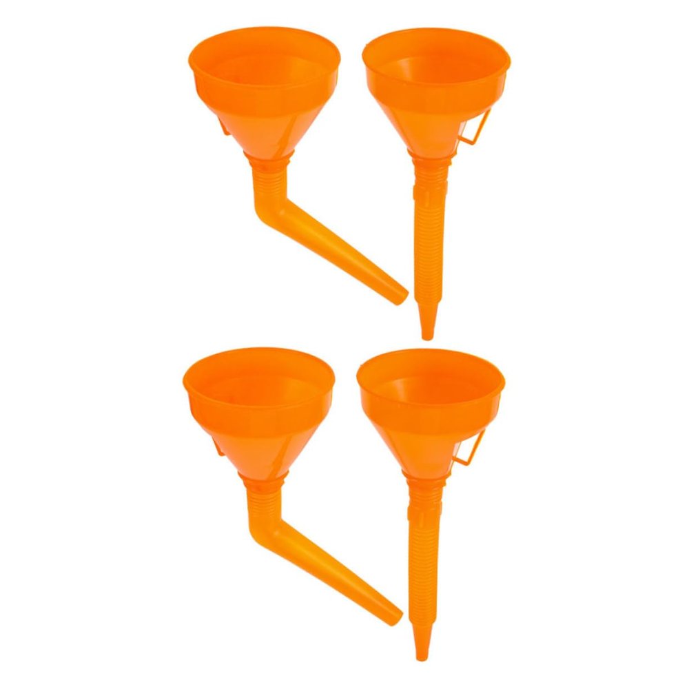 Luxshiny Oil Filter Funnel Kit 4pcs Universal Funnels for Gasoline Motor Oil Coolant Elbow Pipe Style