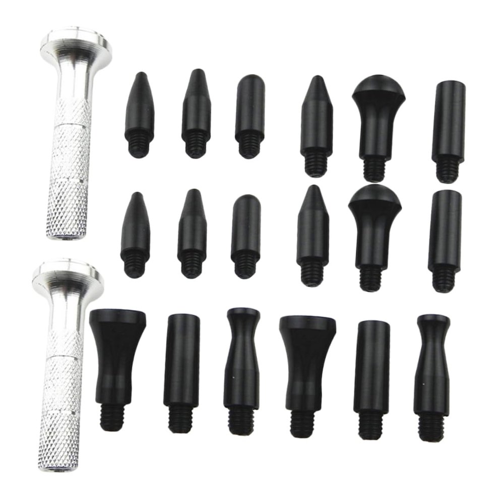 Luxshiny 2 Set Repair Tools Hail Automotive Dent Removal Dent Puller Fix Kit Paintless for Tools Dent Remover Silver