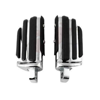 QCWLDKJRV Motorcycle Footpegs Floor Boards Metal Floor Boards Pedal Footrest Fit for Harley Iron XL 883 1200 Touring Custom Fit for Softail 10mm(Type 8 Chrome)