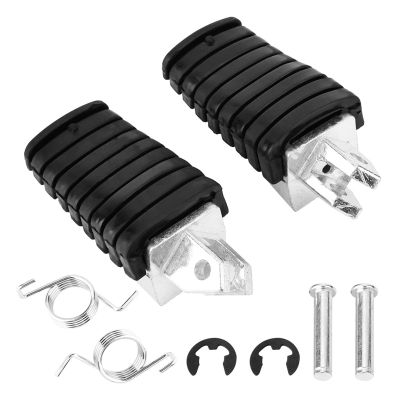 QCWLDKJRV 1Pair Front Footpegs Plate Rubber Rubber Footrest Motorcycle Front Floor Boards Footrest Plate XV250