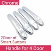 YYSMSR Car Carbon Fiber Style Outer Door Handle Cover Exterior Stickers for Nissan for Note E12 for Versa 2013~2019(Chrome 2 Button) view 2