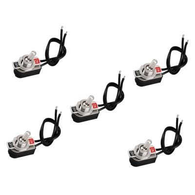 Luxshiny 5pcs Rocker Toggle Switch Wire Auto Vehicle Marine Boat Toggle Switch for Easy Installation