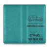Custom Pu Leather Car Registration and Insurance Card Holder Personalized Men Women Auto Truck Comparment Accessories Case for Essential Document, Driver License, Cards Blue-green view 1