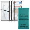 Custom Pu Leather Car Registration and Insurance Card Holder Personalized Men Women Auto Truck Comparment Accessories Case for Essential Document, Driver License, Cards Blue-green view 2