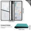 Custom Pu Leather Car Registration and Insurance Card Holder Personalized Men Women Auto Truck Comparment Accessories Case for Essential Document, Driver License, Cards Blue-green view 3