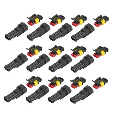 PRETYZOOM 15pairs Wide Application Connectors Wire Plugs Sealed Joint for Auto Wiring