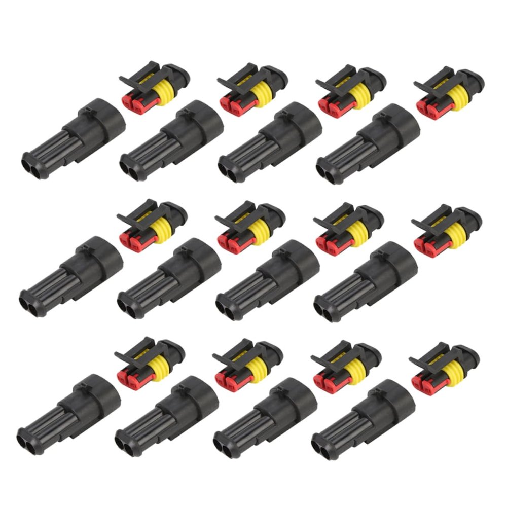 PRETYZOOM 15pairs Wide Application Connectors Wire Plugs Sealed Joint for Auto Wiring