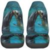 Foruidea Dolphin Sea Lion Kiss Car Seat Covers Universal 2 Pcs Auto Front Seat Cover Fit Most Cars,SUV,Sedan,Trucks view 1