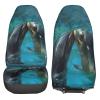 Foruidea Dolphin Sea Lion Kiss Car Seat Covers Universal 2 Pcs Auto Front Seat Cover Fit Most Cars,SUV,Sedan,Trucks view 3