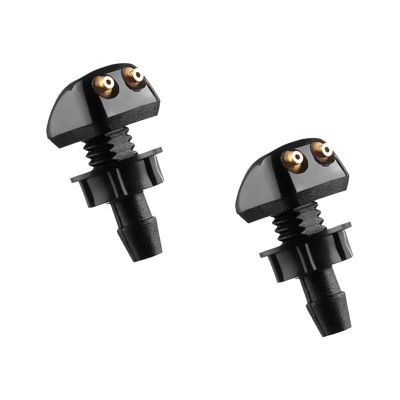 ZIMISI Car Front Windshield Washer Nozzles, Double-Hole Auto Wiper Water Sprayers, Adjustable Nozzle Washer Kit for Most Vehicles (2PCS)