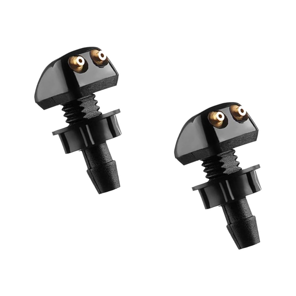 ZIMISI Car Front Windshield Washer Nozzles, Double-Hole Auto Wiper Water Sprayers, Adjustable Nozzle Washer Kit for Most Vehicles (2PCS)