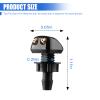 ZIMISI Car Front Windshield Washer Nozzles, Double-Hole Auto Wiper Water Sprayers, Adjustable Nozzle Washer Kit for Most Vehicles (2PCS) view 2