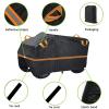 MotorCart Basics ATV Quad Cover Compatible with Yamaha Grizzly 700 2007-2015, Reflective Strip Design Rainproof Snowproof and Sunproof 4 Wheeler CoverBlack Orange view 3