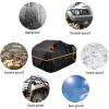 MotorCart Basics ATV Quad Cover Compatible with Yamaha Grizzly 700 2007-2015, Reflective Strip Design Rainproof Snowproof and Sunproof 4 Wheeler CoverBlack Orange view 4