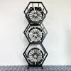 Innovz Garage Tyre Rim Storage Rack Free Stackable, Auto Repair Shop Car Wheel Rim Stand for Display, Steel Car Tire Rim Rack for Factory Workshop Store Exhibition(3 Frames 1 Base) view 1