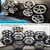 Innovz Garage Tyre Rim Storage Rack Free Stackable, Auto Repair Shop Car Wheel Rim Stand for Display, Steel Car Tire Rim Rack for Factory Workshop Store Exhibition(3 Frames 1 Base) view 3