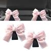 coppialu 2 Pcs Car Bow Seat Headrest Hook, Multi-Functional Automobile Seatback Hanging Organiser,Car Purse Hooks Fits For Most Cars (Pink) view 1