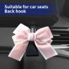 coppialu 2 Pcs Car Bow Seat Headrest Hook, Multi-Functional Automobile Seatback Hanging Organiser,Car Purse Hooks Fits For Most Cars (Pink) view 3