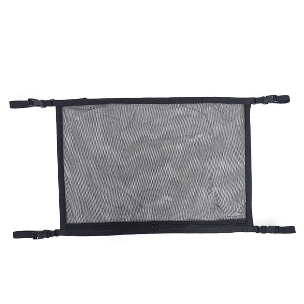 MAGICLULU Car Ceiling Storage Net Zipper Car Roof Mesh Bag for Organizing Clothes Pillows and Travel Essentials Easy to Install Black Color