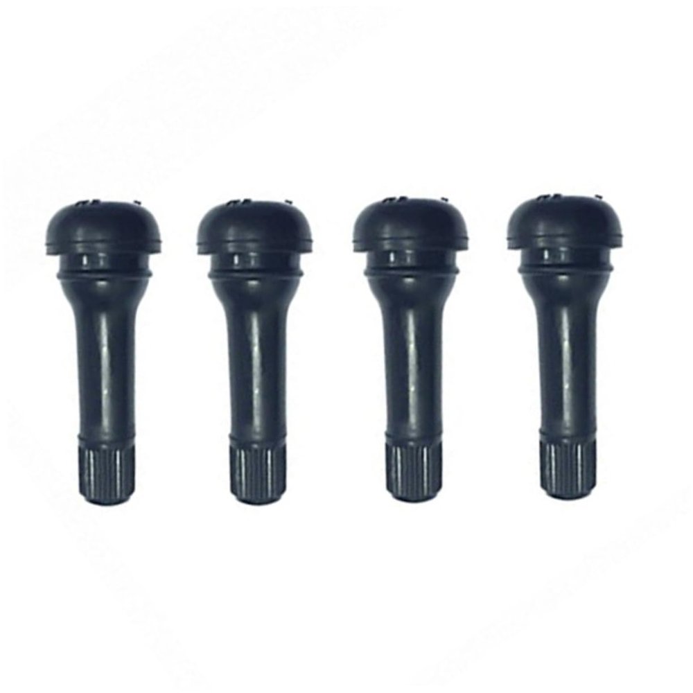 PRETYZOOM Set of 4 Tr414 Snap-in Rubber Valve Stems 15mm Diameter for Vehicle Tyres