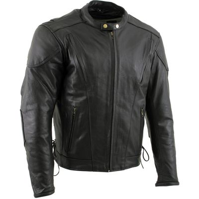 Milwaukee Leather Men's Racer Style Premium Leather Motorcycle Jackets - XX-LG
