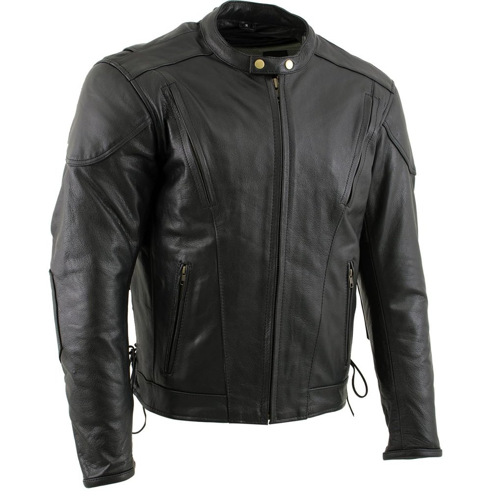 Milwaukee Leather Men's Racer Style Premium Leather Motorcycle Jackets - XX-LG