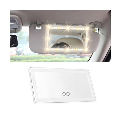 KHGUZ LED Sun Visor Vanity Mirror, Rechargeable 3 Modes 60 LEDs, White