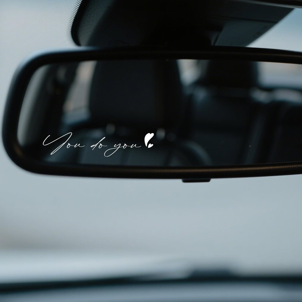 2 x You doYou Rearview Mirror Decal Water Bottle Stickers Funny Car Stickers Decals for Women Mental Health Gifts Affirmation Reminder White Tumbler Car Mirror Tumbler Sticker Cars Decor